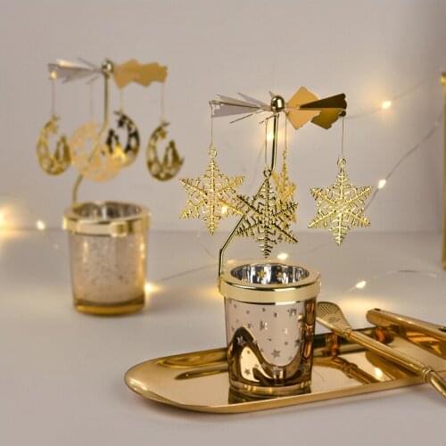 Romantic Carousel Light Candlestick Incense Candle Candlelight Dinner Wedding Bar Party Decorations Christmas Decorations