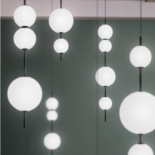 Modern ball pendant lamp Restaurant design lamp replica Gourd Lights Cafe Bar Kitchen Dining Room Glass Deco office pendant lamp