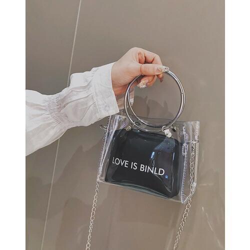 Crossbody Bags for Women Circle Wrists Handbags Lady Transparent Square Bag Small Shoulder Bag Messenger Bags Hand Purse 6#15