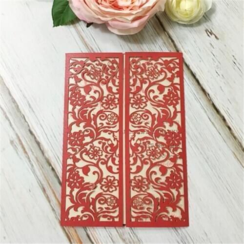 Folk Art Style and Wedding Decoration & Gift Use wedding invitation card