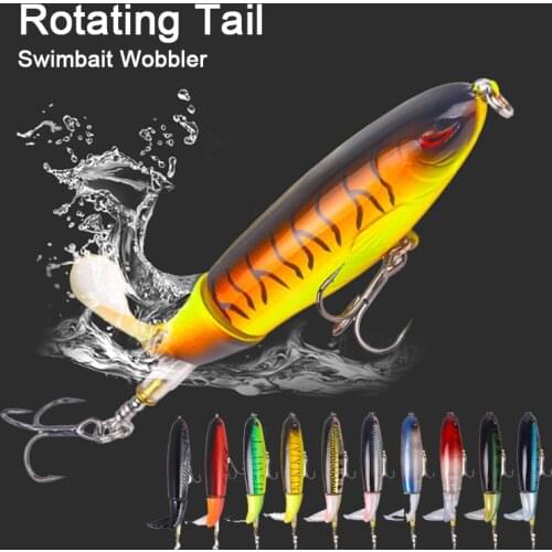 13G/15G/35G Whopper Plopper Swimbait Fishing Lure Topwater Fishing Crankbait Tackle Artificial Hard Bait Wobbler Rotating Tails