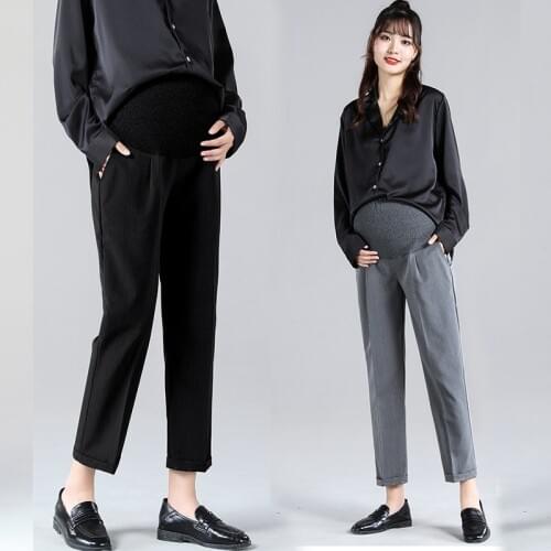 Out of the Big Legs Leggings for Pregnant Woman Bib Overall Suit Pants 2020 Spring and Autumn High-waisted Abdomi