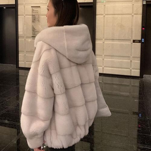 Women 2021 Winter Faux Fur Coat Female Casual Hoodies Furry Thick Warm Faux Mink Fur Jacket Ladies Elegant Fake Fur Coats C452