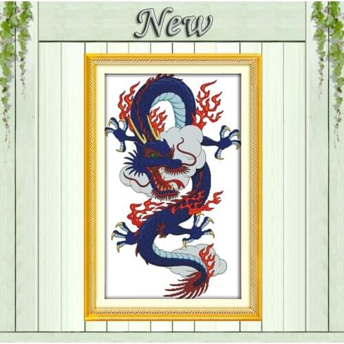 Dragon mascot animal home decor diy painting counted printed on canvas DMC 11CT 14CT kits Cross Stitch embroidery needlework Set