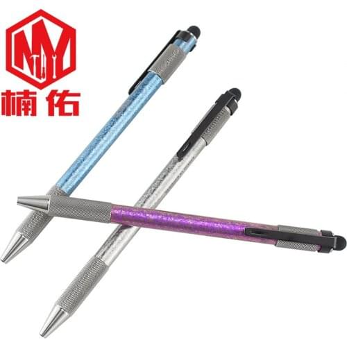 1PC Titanium Alloy Gel Pen, Popular Ice Crystal Pen Rotating, Low-Key, Elegant And Strong Student Yongpin