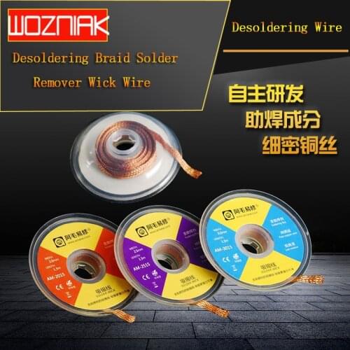 2020 New 1PC 2mm/3.0mm/3.5mm 1.5m Remover Soldering Supplies Cable Fluxed Flux Desoldering Braid Wire Sucker
