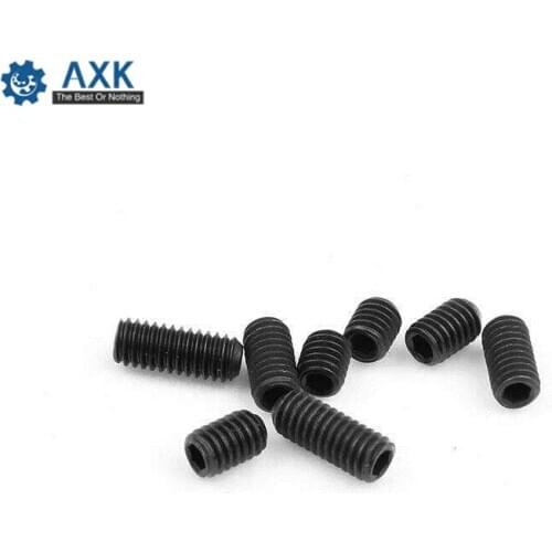 10/50pcs M2 M2.5 M3 M3.5 M4 M5 M6 M8 DIN916 Black grade 12.9 alloy steel Hex Hexagon Socket Allen Cup Point Grub Screw Set Bolt