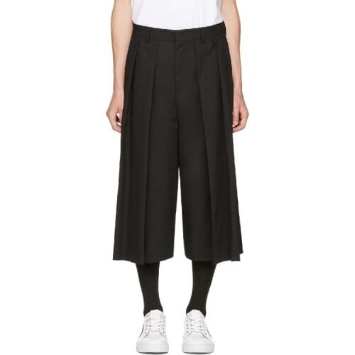 27-44 NEW 2018 Mens clothing GD Hair Stylist Catwalk fashion street Loose Fold casual wide leg pants plus size singer costumes