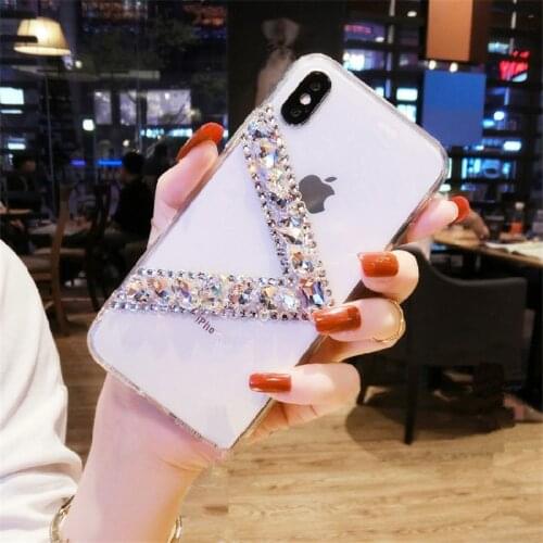 Glitter Rhinestone Diamond Soft Phone Case For OPPO A9 2020 A5 A5S A7 A3S A81 A3 A91 F15 F11 F9 Reno 3 Realme XT TPU Back Cover