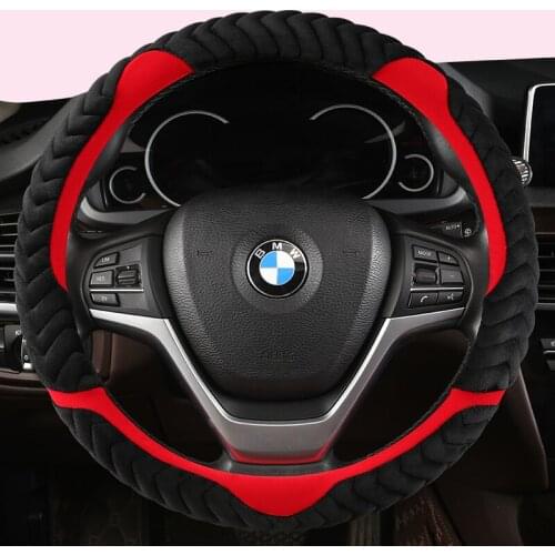 Car Steering Wheel Cover Non-slip warm flannelette for BMW X1 X2 X3 X4 E84 F84 F39 E83 F25 G01 F97 F26 G02 F98 Auto Accessories