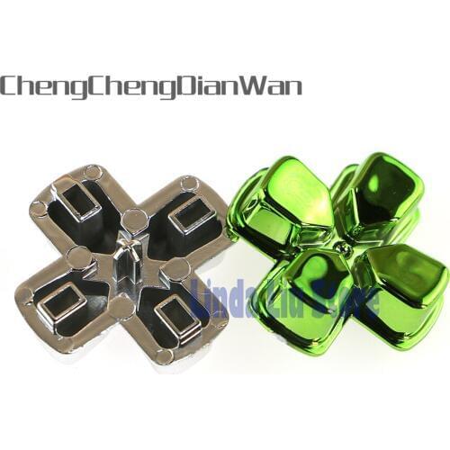 ChengChengDianWan 8 colors Chrome cross button controller buttons For PS4 Wireless Controller repair parts 5pcs/lot