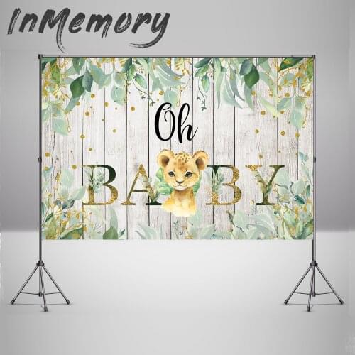 Wooden Wallpaper Photography Background Props Newborn Baby Shower Safari Party Backdrop for Kids Birthday Photo Studio