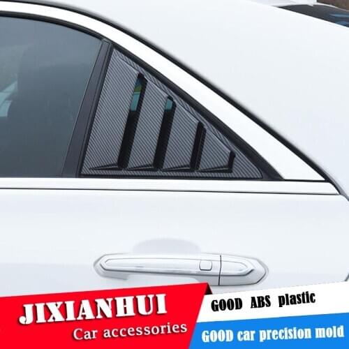 For Cadillac ATS 2018-2019 Sedan ABS Rear Door Window shades Louver Frame Window Sill Molding Cover Sticker Trim