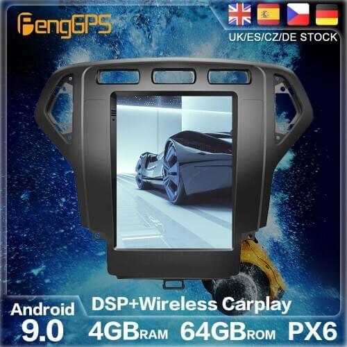 For Ford Mondeo 4 MK4 2007-2010 Android 9 Radio Multimedia Recorder Car Stereo Autoradio Player GPS Navigation Head unit No DVD