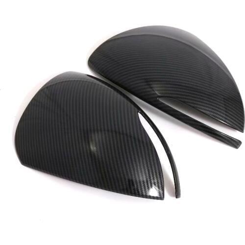 For Hyundai Sonata 2020 2PCS Carbon Fiber ABS Chrome Car Side Door Rearview Mirror Cover Trim Moldings Car Styling