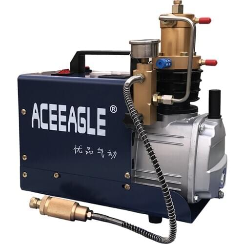 220V 2KW 40Mpa Electric Air Compressor High Pressure Air Pump Pneumatic Airgun PCP Inflator With High Pressure Safety Valve