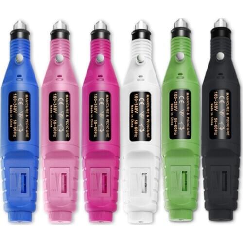 USB Electric Nail Grinder Dead Skin Pedicure Drill Set Nail File Nail Drill Tools Drill Bit Machine with 6pc Grinder Tips