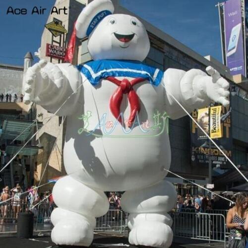 Giant Halloween mascot inflatable stay puft,Ghost master character with removable banners for sale