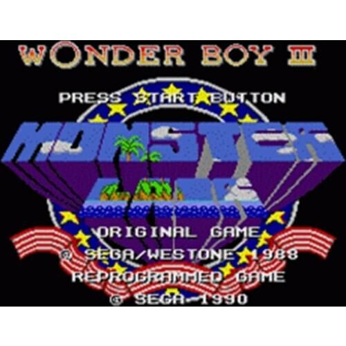 WONDER BOY 3 16 bit MD Game Card For Sega Genesis Mega Drive