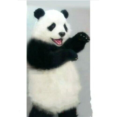 New Cute Panda Bear Fursuit Furry Mascot Costume Cosplay Outfits Clothing Advertising Halloween Adult Size Child Birthday Party