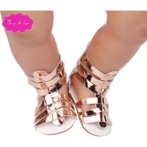 43 cm baby fashion sandals in 3 colors fit 18 inch Girl dolls shoe accessories A birthday present for your child g144-g146