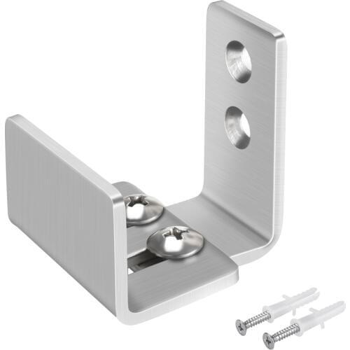 Stainless Steel Garage Barn Door Bottom Guide Wall Mounted with Adjustable Screws for All Both Grooved and Non-grooved Doors
