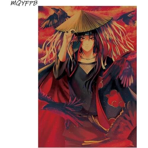 Japanese Anime Kraft Paper Poster Home Room Bedroom Wall Decoration Painting Core 50.5x35cm