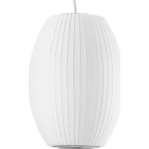 Cigar Pendant Lamp White Silk Long Oval Pendant Lights For Minimalist Living Room Restaurant Bar Suspension Lustres PL315