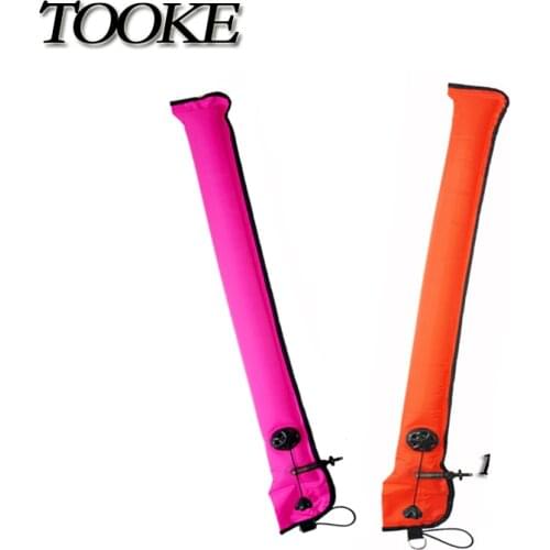 Scuba Dive Diving Surface Marker Buoy Signal Safety Sausage Tube Closed End Inflator Valve 1.1M Diving Gears