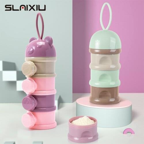 Portable Milk Powder Box Baby Food Storage Box Essential Cereal Cartoon Infant Toddle Snacks food Container NO BPA