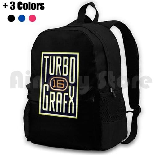 Turbo Grafx 16 Outdoor Hiking Backpack Riding Climbing Sports Bag Turbo Grafx 16 Graphics Video Games Consoles Retro