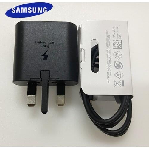 Samsung note 10 Charger 25W UK Super Fast Charging power adapter for Samsung Galaxy note 20 10 Plus 5G A90 A80 A70 S20 S10 Plus