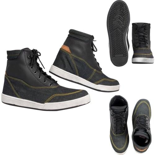 CE approved motorcycle motorcycle racing protective Road Sneaker boots shoes Black