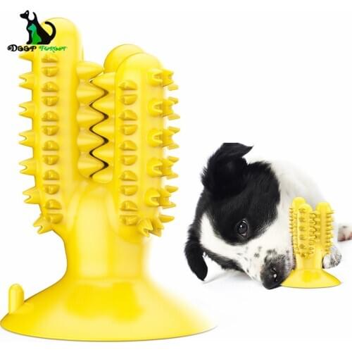 Cactus Shape, Slow Feeding, Environmental Protection Dog Toothbrush Brushing Stick Puppy Dental Care Teeth Dog Brush DT-009