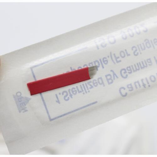 100pcs 0.2mm 18 Pin Microblading Needle Permanent Makeup Manual Eyebrow Tattoo Blades Needles For 3D Eyebrow Embroidery