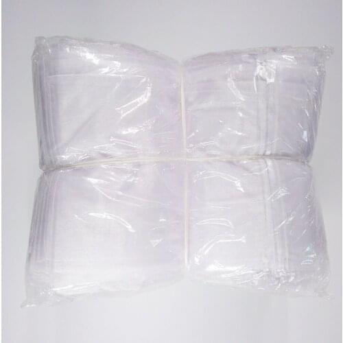 100pcs Organza Pouch 15x20 17x23 20x30 25x35cm Drawable Organza Bags Jewelry Packaging Bags Wedding Party Gift Bag Favor Bags