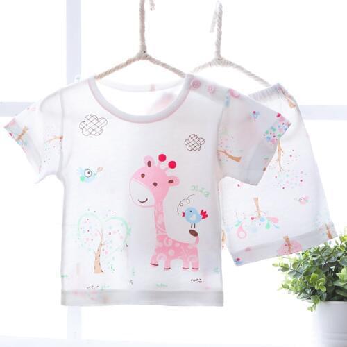 2020 Brand Childrens Pajamas Sets Super Soft Bamboo Fiber Summer Short Sleeve Sleepwear Kids Pajamas for Girls Boy Baby Pyjamas