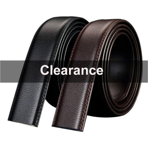 3.5cm Mens Automatic Buckle Belts Without Buckle Brand Belt Men High Quality Male Genuine Strap Jeans Belt Black Brown