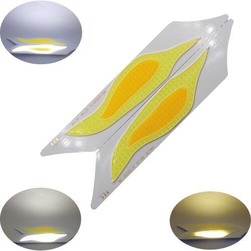 5 pairs 2018 A+B manufacturer 12V DC led cob strip chip light bulb yellow cold white double color cob led strip for diy lighting