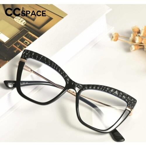 53333 Cat Eye Square Anti Blue Light TR90 Frame Ladies Eyewear Decorative Womens Computer Glasses