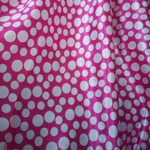 Fabric Satin Dotted Soft Sateen Tilda Craft Silky Printed DIY Sewing Ribbon Cap Material