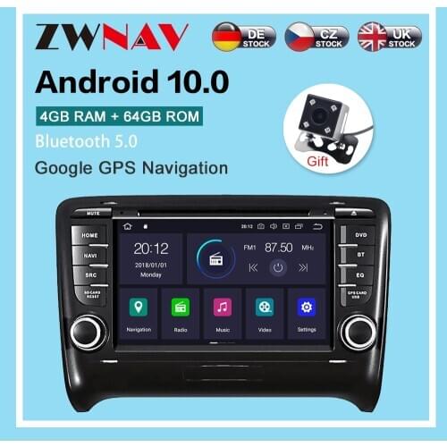 Android 10.0 4+64G Car Radio DVD Player Car GPS Navigation For Audi TT 2006-2014 Multimedia Player Radio Head Unit build-in dsp