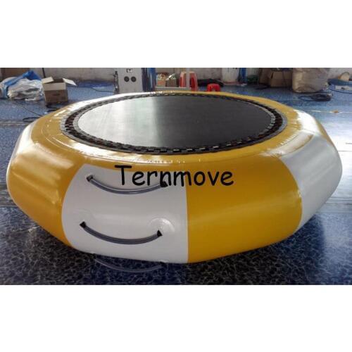 Inflatable water bouncer Bounce Swim Platform Gymnastics Trampoline water jumper floating water park