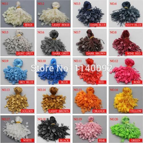 Free shipping wholesales colorful clothing tag cord/string/sling/cotton thread/garment hang tag line/1000 pcs a lot