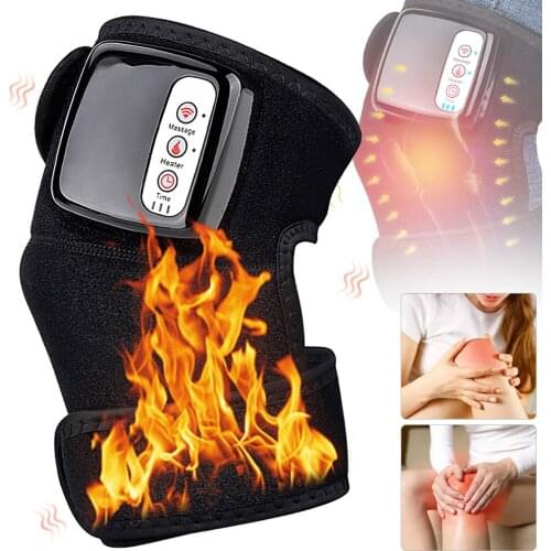 Electric Knee Massager Heating Infrared Physiotherapy Instrument Kneepad Pain Relief Massage Relaxation Travel Home masajeador