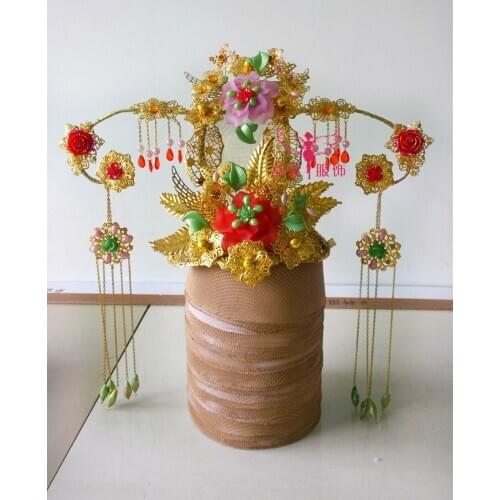 Photography Use Hanfu Costume Hair Tiaras Bride Wedding Hair Crownpiece