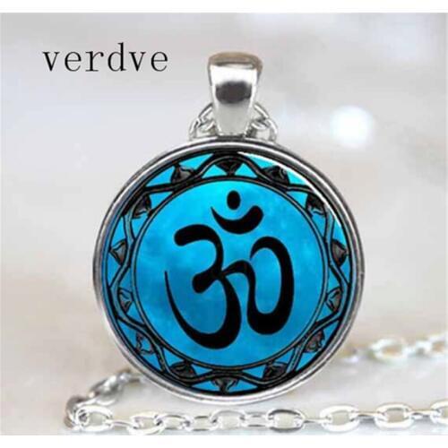 Namaste Pendant , Om Necklace , Namaste Yoga Jewelry , Zen Vintage Necklaces , Om Pendants , Collares 2017