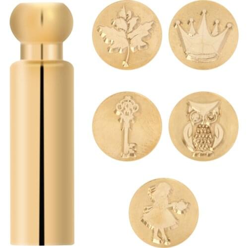 Brass Cylinder Stamp Antique Metal Fire Painting Sealing Wax Stamp DIY Craft Customs Important Documents Wedding Supply