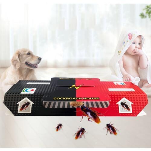 New Cockroach Trap Pitfall House Killer Bug Insect Net Bait Catch Glue Home Pest Control Roach Black