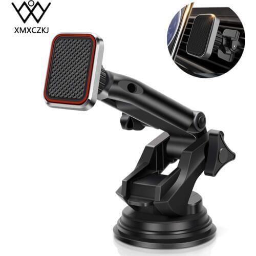 Magnetic Car Phone Holder For iPhone 11 Pro Xs Max 7 Folding Telescopic Suction Cup Car Dashboard Mount Cell Mobile Phone Holder